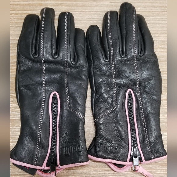 Leather Gloves By Hugger Coolibar Motorcycle - Picture 7 of 7